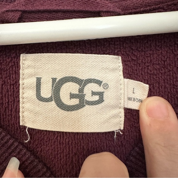 UGG Women's Australian Morgan Purple Large Sweater Zipper Sides - Picture 3 of 6